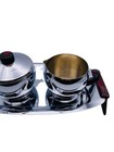 Vintage Glo Hill Chrome Gourmates Tray Set Creamer And Sugar Bowl Mid Century Mc