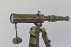 Antique Brass Marine Nautical Telescope Spy Maritime Wooden Tripod Stand