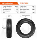 Set 2 Premium St175 80d13 Trailer Tires 175 80 13 Heavy Duty 6ply Load Range C