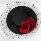 Women Fascinator Hat With Mesh Cocktail Tea Party Wedding Retro Black Hair Clip