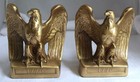 Vintage 1776 Heavy Brass Eagle Bookends Philadelphia Manufacturing Company Usa