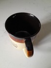 Old 1980s Vintage Hardee s Rise And Shine Ceramic Coffee Cup Mug Brown Tan Black