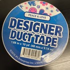 Designer Duct Or Craft Tape - Peace And Love - 4 Rolls Per Pack