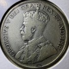 1929 Canada Half Dollar 50 Cent Silver Coin