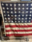 Vintage Wwii Era 48 Star American Flag Sewn Stars Cotton Canvas 4 5x9 Large