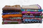 Indian Quilt Vintage Bedspreads throws ralli  Lot Kantha Reversible Bedcover    