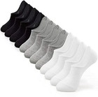  No Show Socks Low Cut Cotton Casual Anti 8-11 Color B-6 Pairs-black gray white