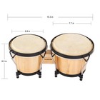 Bongo Drum Set 6 7 Wooden Metal Percussion Tuning Wrench Musicube Instrument