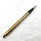 Vtg Waterman Usa Gold-filled Overlay Ring Top Twist Pencil 4  Floral Mono Kem
