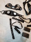 Black Faux Leather Emo Punk Grunge Gothic Goth Halloween Cosplay Accessories Lot