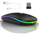 Rechargeable Slim Wireless Mouse Bluetooth 5 0  2 4g Cordless Laptop Pc Tablet