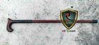 Wooden Cane Walking Stick With Leather Carved Cane Light Comfortable Handle