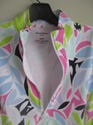 Tommy Bahama Womens Long Sleeve Half Zip Golf Shirt In Tropical Leaves Sz M Nwt