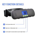 Uniweigh Digital Luggage Scale 110lb Portable Hanging Baggage Scale With Back   
