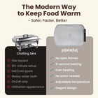 Plateful Warming Mat For Food  21x16 In Silicone Food Warmer  Gray