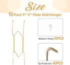 10 Pack Plate Hangers For The Wall  Suitable For 9-11 Inch Art Plate  Stainless
