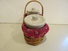 Longaberger Bar-b-q Buddy Basket Set With Liner   Crocks