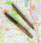 Vintage Sheaffer Wire Band Fountain Pen And Pencil Set  14k Gold Lifetime Nib