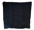 2 Pottery Barn Navy Blue 100  Linen Euro Shams Quilted 29   x 29    Envelope Back
