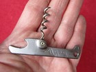 Vtg 1930 s  nifty  Beer Bottle Opener   Corkscrew Vaughan Chicago Usa Keychain