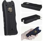Police Black Rechargeable Led Stun Gun   Case Personal Alarm Women Self Defense