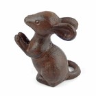Cast Iron Mouse Figurine Statue Rustic Brown 4 1 4 Inch Tall