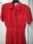 Vintage Laura   Jayne Collection Jumpsuit Red Size 8 New W tags Polyester