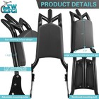 Detachable Adjustable 24    Sissy Bar Passenger Backrest Compatible With Harley 