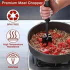 Pampered Chef Mix Chop Meat Chopper Black Nylon Crumble Mixer Mashers
