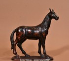 9  Collect Chinese Dynasty Bronze 12 Zodiac Year Horse Beast Animal Statue