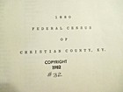 1880 Federal Census Of Christain County  Kentucky 
