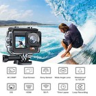 Action Camera 4k Video Sports Camera 24mp Dual Screen Eis Stabilization Wifi Cam