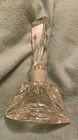 Vintage Art Deco Czechoslovakia Cut Glass Perfume Bottle With Dauber