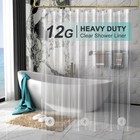 Heavy Duty 12 Gauge Clear Shower Curtain Liner 72x72 Inches  Weighted With Gromm
