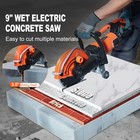 Uimoso 9   Electric Concrete Saw Wet dry Saw Cutter With Water Pump And Blade