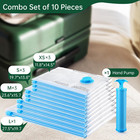 Travel Vacuum Bags With Pump - Compression Storage Bags For Space Saving   Lugga