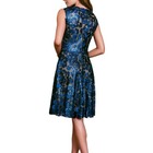 Ln Tadashi Shoji Keme Floral Sequin Dress Navy Floral Midi Dress Us 10