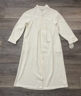 Nwt Vtg  Delicates By Jcpenney Ivory Full Zip Polyester House Coat Winter Robe M