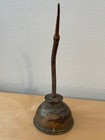 Antique Eagle Thumb Press Oiler Oil Can W  Adjustable Spout Top