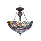Nora Tiffany Style Victorian Design 2-light Dark Antique Dark Antique Bronze