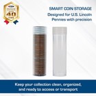 Coin Tubes For Us Pennies - 100ct   Holds  lincoln  Penny   Durable Plastic T   