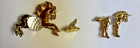 Vintage Miniature Hand Blown Glass Figurines Gold Trim Unicorns