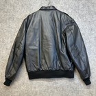 Vtg Excelled A-2 Leather Flight Jacket Mens L Black Sheepskin Usa We Energies