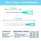 100pcs 21ga 1 5 Inch  38mm Needles  Disposable Luer Lock 21g  38mm  