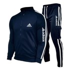 2025 New Men s Zipper Tracksuit Set Sweatshirt And Sweatpants Sports Suit Runnin
