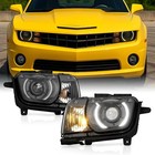 Fits 2010-2013 Chevy Camaro  halogen Upgrade  Projector Black Headlights Pair   