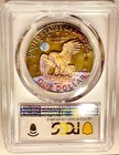 1978-s Proof Ike Dollar Pcgs Monster Rainbow Toned Questionable Color
