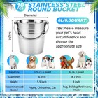 10 Pcs Dog Stainless Steel Bucket Heavy Duty Water Bucket