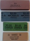 Vintage Lot 100  Coin Roll Wrapper Tubes Penny Nickel Dime Quarter Half Dollar  