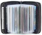 Genuine Leather Credit Card Holder Wallet Rfid Blocking Secure Card Case Id Case